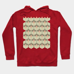 Geometric Pattern Green Orange Brown Hoodie